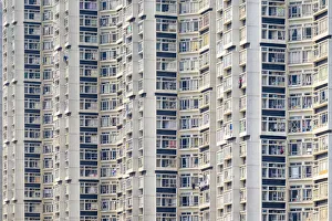 Crowded Prints: Apartment block towers in Tin Shui Wai, Yuen Long District, New Territories, Hong Kong
