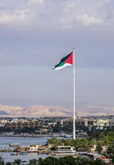 Aqaba Prints: Aqaba, elevated view, Aqaba Governorate, Jordan