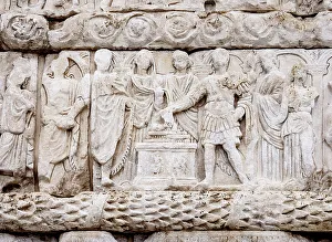 Thessaloniki Prints: Arch of Galerius, detailed view, Thessaloniki, Central Macedonia, Greece