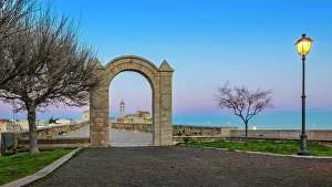South Italy Prints: Arch of Military in the Villa Comunale park of Trani