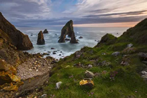 Crohy Head Prints: Arch Stack at sunset, Crohy Head, Dungloe, Maghery, Donegal, Ireland, Northern Europe