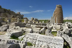 Sites Prints: Archaeological site of Perge, Turquoise Coast, Turkey