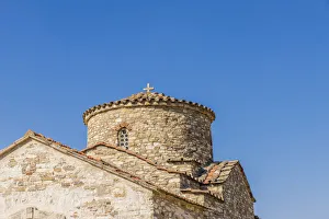 Crucifix Prints: Archangel St Michael church in Kato Lefkara, lefkara village, Cyprus