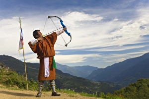 Arrow Prints: Archery competition, Bumthang, Bhutan
