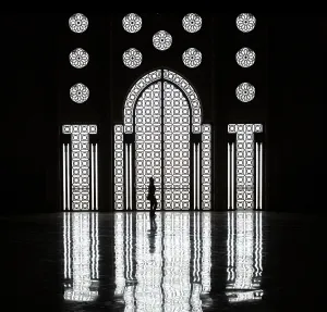 North African Prints: Arches and windows with reflections in the floor