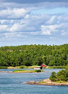 Aland Islands Gallery: Archipelago elevated view, Aland Islands, Finland