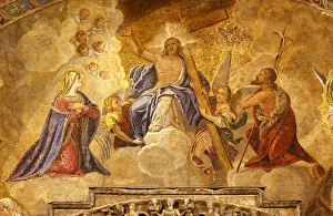 Architectural Mosaic of the Front Facade of the Basilica di San Marco, Venice, Veneto