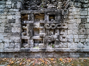 Becan Prints: Architecture detail, Becan Archaeological Site, Campeche State, Mexico