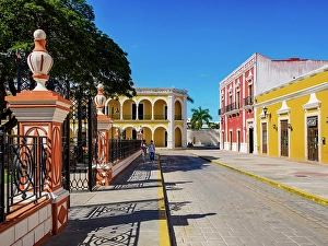 City Of Campeche Prints: Architecture of the Independence Square, Campeche City, Campeche State, Mexico