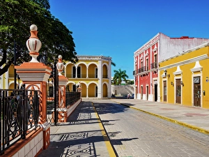 City Of Campeche Prints: Architecture of the Independence Square, Campeche City, Campeche State, Mexico
