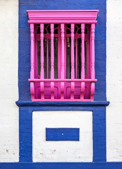 Candelaria Prints: Architecture of La Candelaria, detailed view, Bogota, Capital District, Colombia