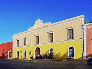Parque Principal Prints: Architecture of the main square, Valladolid, Yucatan State, Mexico