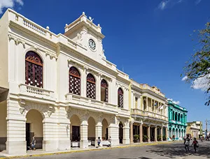 Architecture at Parque Vidal, Santa Clara, Villa Clara Province, Cuba