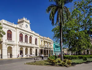 Architecture at Parque Vidal, Santa Clara, Villa Clara Province, Cuba