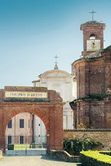 Brick Prints: Archway to Principato di Lucedio, Monferrato. Piedmont, Italy