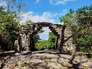 Yucatec Prints: Archway over Sacbe, San Gervasio Archaeological Site