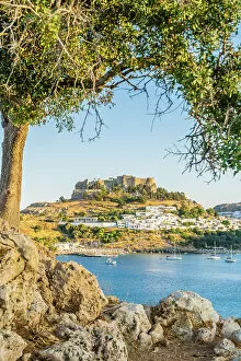 Images Dated 10th January 2023: The Arcopolis of Lindos, Lindos, Rhodes, Dodecanese Islands, Greece