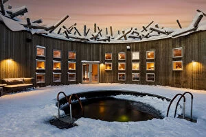 Images Dated 22nd April 2022: Arctic Bath Spa and wellness Hotel with open-air pool for cold baths, Harads, Lapland, Sweden