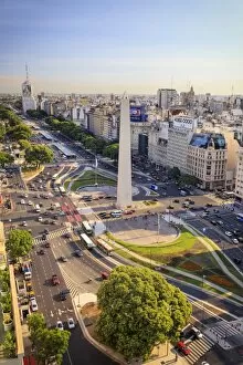 Images Dated 20th January 2014: Argentina, Buenos Aires, Avenida 9 de Julio and Obelisk