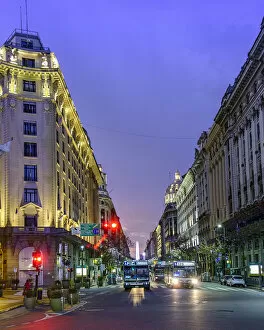 Argentina, Buenos Aires, Avenida Roque Saenz Pena (also known as Diagonal Norte) off