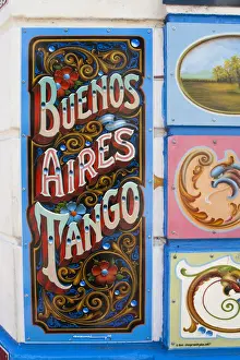 Tango Prints: Argentina, Buenos Aires, Once, Tango oriented artwork near Museo Casa Carlos Gardel