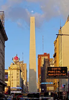 Argentina, Buenos Aires Province, City of Buenos Aires, View of Corrientes Avenue