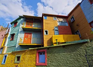 Argentina, Buenos Aires Province, City of Buenos Aires, La Boca, View of Colourful