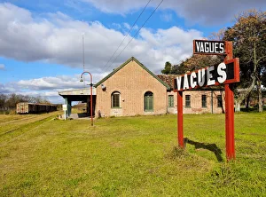 Argentina, Buenos Aires Province, Vagues, View of the closed Tran Station, now Railway
