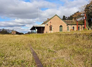 Argentina, Buenos Aires Province, Vagues, View of the closed Tran Station, now Railway