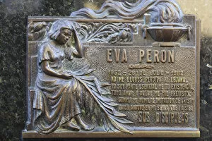 Images Dated 10th October 2014: Argentina, Buenos Aires, Recoleta Cemetery, Tomb of Eva Peron