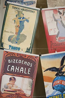 Images Dated 21st July 2009: Argentina, Buenos Aires, San Telmo, Pasaje de la Defensa shopping arcade, tango posters