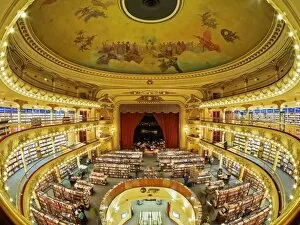 Images Dated 2nd June 2016: Argentina, Buenos Aires, Santa Fe Avenue, Interior view of El Ateneo Grand Splendid