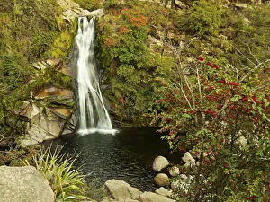 Argentina, Cordoba Province, Calamuchita Valley, Waterfall in La Cumbrecita Argentina, Cordoba Province, Calamuchita Valley, Waterfall in La Cumbrecita