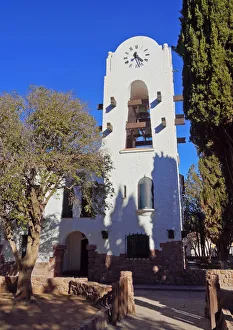 Argentina, Jujuy Province, Humahuaca, View of the clock tower of the City Hall Argentina, Jujuy Province, Humahuaca, View of the clock tower of the City Hall