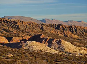 Republica Argentina Prints: Argentina, Jujuy Province, Landscape of Humahuaca at sunset