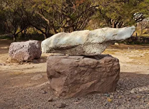 Argentina, Jujuy Province, Tilcara, View of Bell Stone in the Pucara de Tilcara, pre-Inca Argentina, Jujuy Province, Tilcara, View of Bell Stone in the Pucara de Tilcara, pre-Inca