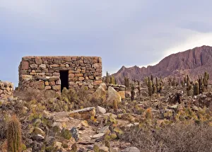 Argentina, Jujuy Province, Tilcara, View of the Pucara de Tilcara, pre-Inca fortification