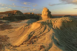 Argentina, Patagonia, Sarmiento, Bosque Petrificado, desert landscape