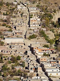 Argentina, Salta Province, Elevated view of Iruya