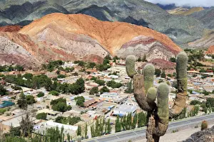 Argentina, Salta, Quebrada de Purmamarca (UNESCO Site), Town and Cerro de los Siete
