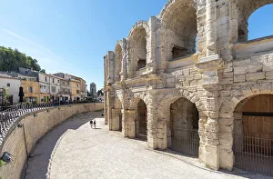2 People Prints: Arles Amphitheatre, Arles, Bouches-du-Rhone, France