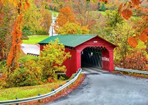 Vermont Prints: Arlington Covered Bridge, Arlington, Vermont, New England, USA