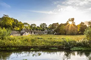 Arlington Row, Bibury, Cotswolds, Gloucestershire, England, UK