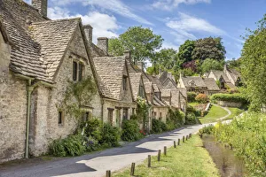 Arlington Row in Bibury, Cotswolds, Gloucestershire, England