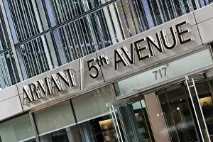Images Dated 14th December 2015: Armani store on 5th Avenue, Manhattan, New York, USA