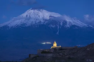 Images Dated 7th June 2018: Armenia, Khor Virap, Khor Virap Monastery, 6th century, with Mt. Ararat