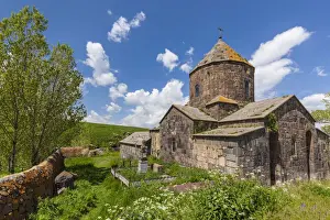 10th Century Prints: Armenia, Lake Sevan, Makenis, Makenyats Vank Church, 10th century