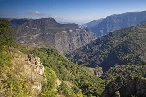 Armenia, Syunik Province, Tatev, View of Vorotan canyon from Tatev Monastery