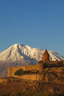 Plain Prints: Armenia, Yerevan, Ararat plain, Khor Virap Armenian Apostolic Church monastery