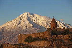 Plain Prints: Armenia, Yerevan, Ararat plain, Khor Virap Armenian Apostolic Church monastery